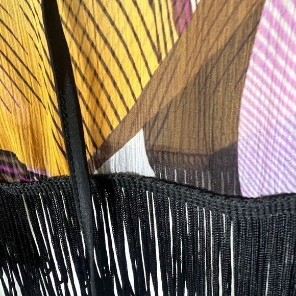 Do & Be multi color fringe sheer top size medium - Picture 9 of 13
